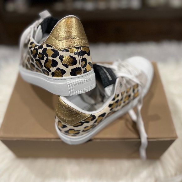 BRAND NEW Zadig & Voltaire Gold Cheetah Sneakers - Picture 4 of 5